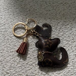 Brown and Gold Keychain with Tassel